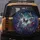 Luminous Golden Butterfly Cosmic Night Sky Purple Floral - Fantasy Lover Home Decor Gift Spare Tire Cover - 5