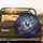 Luminous Golden Butterfly Cosmic Night Sky Purple Floral - Fantasy Lover Home Decor Gift Spare Tire Cover - 2