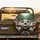 Group of Realistic Opossums in Plush Interior Forest Road - Wildlife Lover Gift Spare Tire Cover - 2