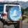 Clear Blue Sky White Cumulus Clouds - Nature Traveler Gift Spare Tire Cover - 3