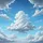 Clear Blue Sky White Cumulus Clouds - Nature Traveler Gift Spare Tire Cover - 6