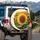 Sun-Drenched Sunflower Field Landscape - Summer Road Trip Gift for Garden Lover Spare Tire Cover - 3