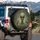 Alien Head Dark Eyes Human Hands Swirling Mist Nebula Wisps Cosmic Portal - Sci-Fi Lover Gift Spare Tire Cover - 3