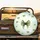 Olive Green Silk Ribbon Bows Light Bokeh Organic Lines Pale Teal Sage Green Clouds - Home Decor Gift Spare Tire Cover - 2