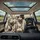 Pugs Car Interior Road Trip Adventure - Dog Lover Travel Gift Spare Tire Cover - 6