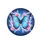 Iridescent Blue Morpho Butterfly Pink Cosmos Flowers - Wildlife Lover Gift Spare Tire Cover - 4
