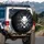 Menacing Monster Face Glowing Eyes Jagged Mouth Dark Void - Fantasy Art Lover Gift Spare Tire Cover - 3