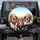 Realistic Beagles Driving Car Highway View - Road Trip Essentials Dog Lover Gift Spare Tire Cover - 1