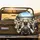 Realistic Pugs Driving Luxury Interior - Scenic Road Trip Gift for Dog Owners Spare Tire Cover - 2