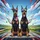 Patriotic Doberman Pinschers American Flag Independence Day Gift for Dog Owner Enthusiasts Spare Tire Cover - 6