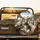Goats Driving Car Humorous Scene - Goat Lover Automotive Decor Gift Spare Tire Cover - 2