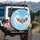 Four English Bulldogs Blue Sky Clouds - Dog Lover Gift Spare Tire Cover - 3