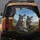 Intense Grey Wolves Driving Car Mountain Sky Landscape - Adventure Lover Gift Spare Tire Cover - 5