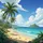 Tropical Beach Landscape Palm Trees Ocean Waves - Beach Lover Travel Gift Spare Tire Cover - 6