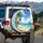 Tropical Beach Landscape Palm Trees Ocean Waves - Beach Lover Travel Gift Spare Tire Cover - 3