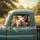 Spotted Micro Pig Vintage Truck - Farmhouse Decor Gift for Pig Lover Spare Tire Cover - 6