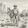 Cowboy Horse Western Desert Landscape - Adventure Lover Gift Spare Tire Cover - 6