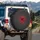 Large Crimson Red Liquid Splatter with Radiating Droplets - Gothic Style Accent Spare Tire Cover - 3