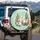 White Llamas Desert Flora - Boho Lifestyle Gift for Llama Lover Spare Tire Cover - 3