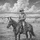Cowboy Horseback Grassy Plains Fences - Western Home Decor Gift for Cowboy Lover Spare Tire Cover - 6