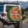 Red Gold Bows Merry Christmas Snowflakes - Winter Holiday Gift Spare Tire Cover - 3