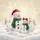 Snowman Couple Frosted Foliage Snowflakes - Christmas Holiday Gift Spare Tire Cover - 6