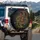Black Red Koi Fish Gold Glitter Japanese Seigaiha Waves - Home Decor Gift for Fish Lover Spare Tire Cover - 3
