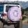 Purple Bats Crescent Moons Stars Celestial Decor for Bat Lover Spare Tire Cover - 3