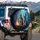Orange White Tigers Blue Jungle Flames Rocky Ledge - Tiger Lover Gift Spare Tire Cover - 3