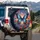 Iridescent Morpho Butterfly Fantasy Flowers - Fantasy Lover Gift Spare Tire Cover - 3