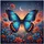 Iridescent Morpho Butterfly Fantasy Flowers - Fantasy Lover Gift Spare Tire Cover - 6