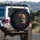 Sugar Skull Rose Floral Night Sky - Day of the Dead Gift Spare Tire Cover - 3