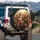 Varied Panting Chocolate Brown Retriever Dog Group - Dog Lover Auto Decor Gift Spare Tire Cover - 3