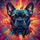 French Bulldog Portrait Kaleidoscope Paint Splatter Home Decor Gift for Dog Lover Spare Tire Cover - 6