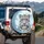 Majestic Snow Leopard Face Ice Blue Eyes - Rugged Mountain Wildlife Adventure Lover Gift Spare Tire Cover - 3