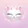 White Cat Face Pink Heart Nose Pastel Cherry Blossom Petals - Everyday Use for Cat Lover Spare Tire Cover - 6