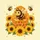 Golden Honeycomb Dripping Honey Bee Sunflowers - Sweet Home Decor Gift for Garden Lover Spare Tire Cover - 6