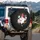 White Rooster Bottle Forks BBQ Smoke Embers - Grilling Party Outdoor Decor Gift for BBQ Lover Spare Tire Cover - 3
