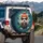 White Fluffy Dog Sunglasses Beanie Jacket - Dog Lover Gift Spare Tire Cover - 3