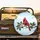 Northern Cardinal Perched Holly Branch Red Berries Winter Snow Sky - Wildlife Lover Gift Spare Tire Cover - 2