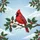 Northern Cardinal Perched Holly Branch Red Berries Winter Snow Sky - Wildlife Lover Gift Spare Tire Cover - 6