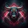 Tech-Noir Bull Head Glowing Red Eyes Golden Horns - Vehicle Decor for Adventure Lifestyle Spare Tire Cover - 6