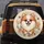 Pomeranian Dog Paw Print Bone Swirl Shapes - Dog Lover Gift Spare Tire Cover - 5