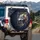 Snarling Wolf Head Geometric Burst Ornate Frame - Wildlife Lover Gift, Adventure Gear Spare Tire Cover - 3