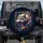 Snarling Wolf Head Geometric Burst Ornate Frame - Wildlife Lover Gift, Adventure Gear Spare Tire Cover - 1