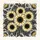 Full Bloom Sunflowers Leaves Black Yellow White - Outdoor Decor Gift for Garden Lover Spare Tire Cover - 6