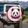 Panda Bear Face Paint Splatters - Home Decor Gift for Panda Lover Spare Tire Cover - 3