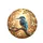 Vibrant Kingfisher Bird Textured Branch Golden Sun Autumn Leaves - Bird Watcher Gift Spare Tire Cover - 4