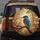 Vibrant Kingfisher Bird Textured Branch Golden Sun Autumn Leaves - Bird Watcher Gift Spare Tire Cover - 5
