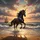 Black Unicorn Golden Hour Ocean Seascape Ship - Wildlife Ocean Lover Gift Spare Tire Cover - 6